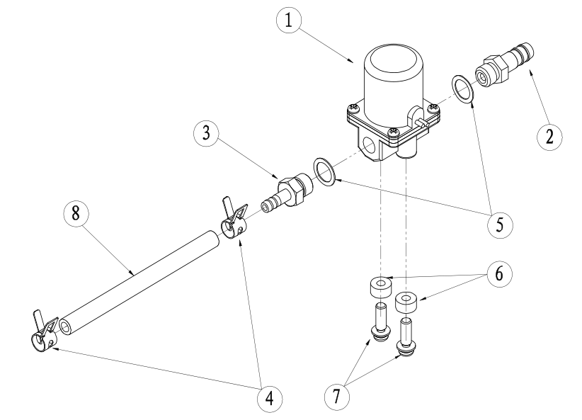 OTC送絲機(jī)CM6201\CM6202\CM6402氣體管路分解圖 OTC送絲機(jī)CM6201\CM6202\CM6402氣體管路分解圖