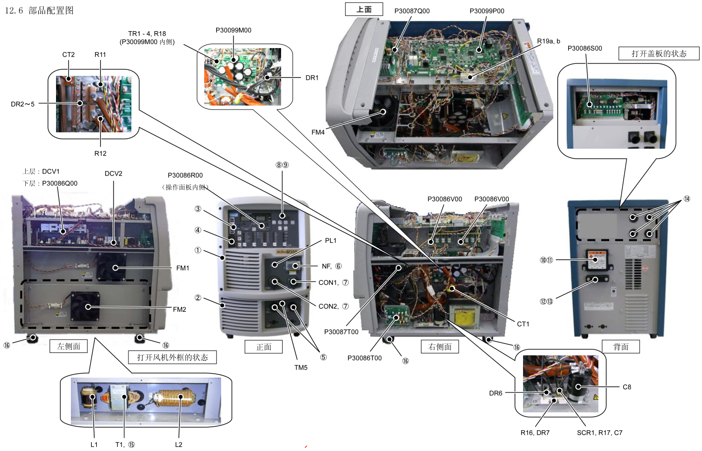 OTC焊機M350零部件配置圖 OTC焊機M350零部件配置圖