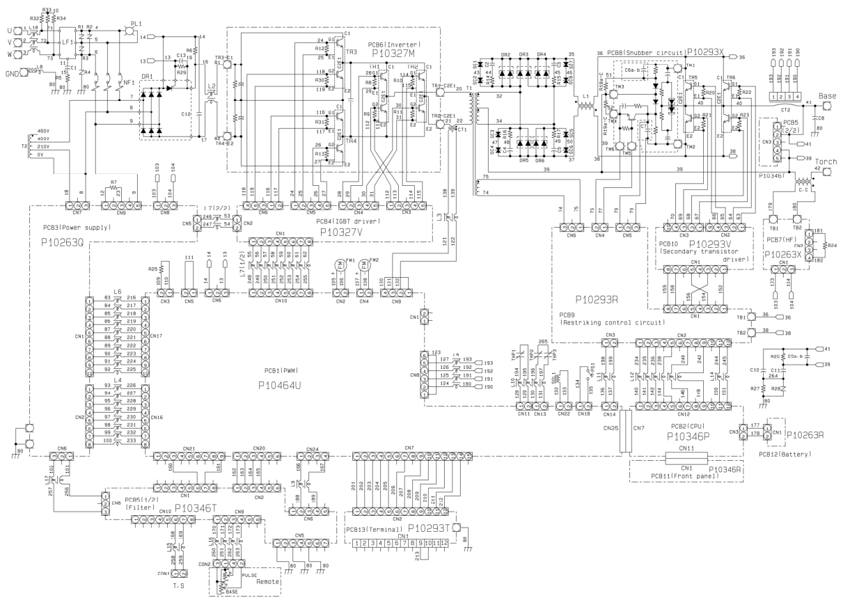 OTC焊機(jī)DA300P的電氣圖 OTC焊機(jī)DA300P的電氣圖